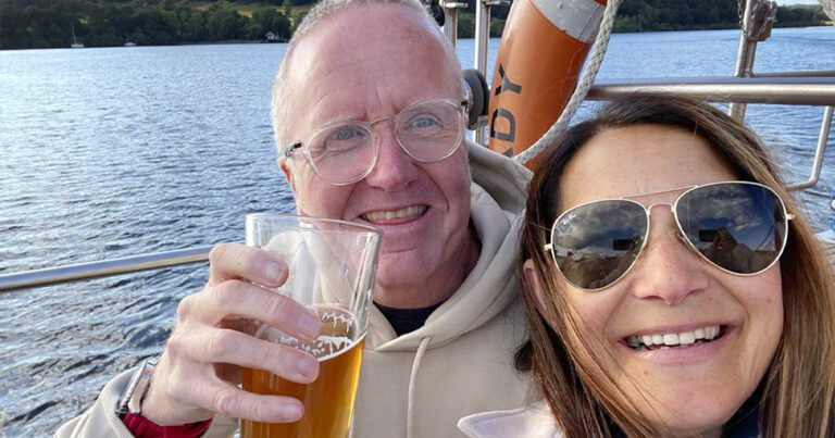 Dave having a day on a boat